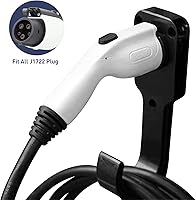 Vista 2 de EV Charger Holder for SAE J1772 Wall-Mount Electric Vehicle Connector, EV Charger Plug Nozzle Holster Dock EV Charger Wall Hook Cable Holder