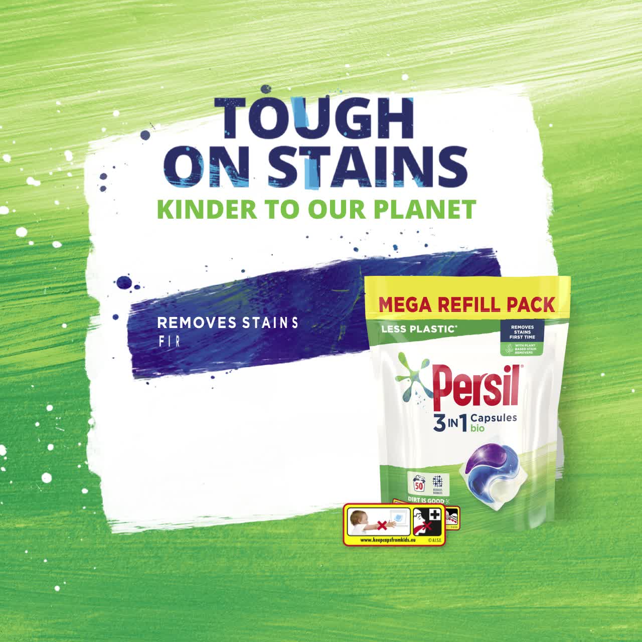 Persil 3 in 1 Bio stain removal first time Laundry Washing Capsules