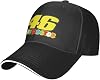 Valentino Rossi vr46 Baseball Cap, Sports Hat, Baseball Cap, Adjustable, Breathable, UV Protection, Small Face Effect, Unisex, Black