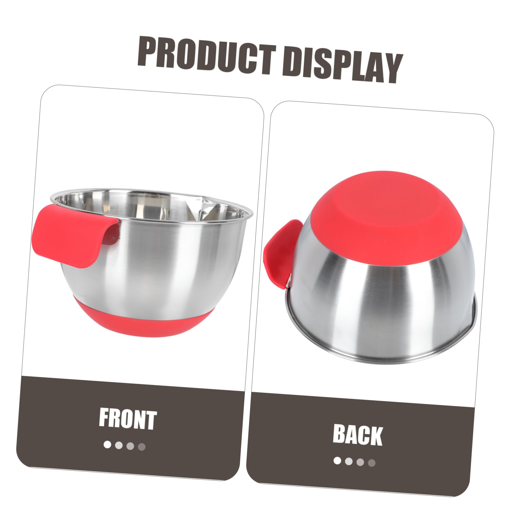 Ciotola In Acciaio Inox HEMOTON Per Insalata, Pasta E Zuppa – Diametro 23 Cm, Facile Da Lavare, Adatta A Campeggio E Picnic