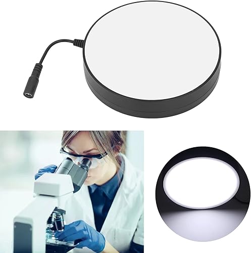 Miniatura 5 de AC 0 a 250V LED anillo luz universal fuente de luz anillo soporte luz microscopio LED lámpara para laboratorios, bibliotecas, salas de estudio,