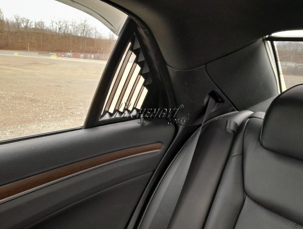 Side Rear Window Louver Shutter Cover Trim Fit for Chrysler 300 2011-2023,Gloss Black