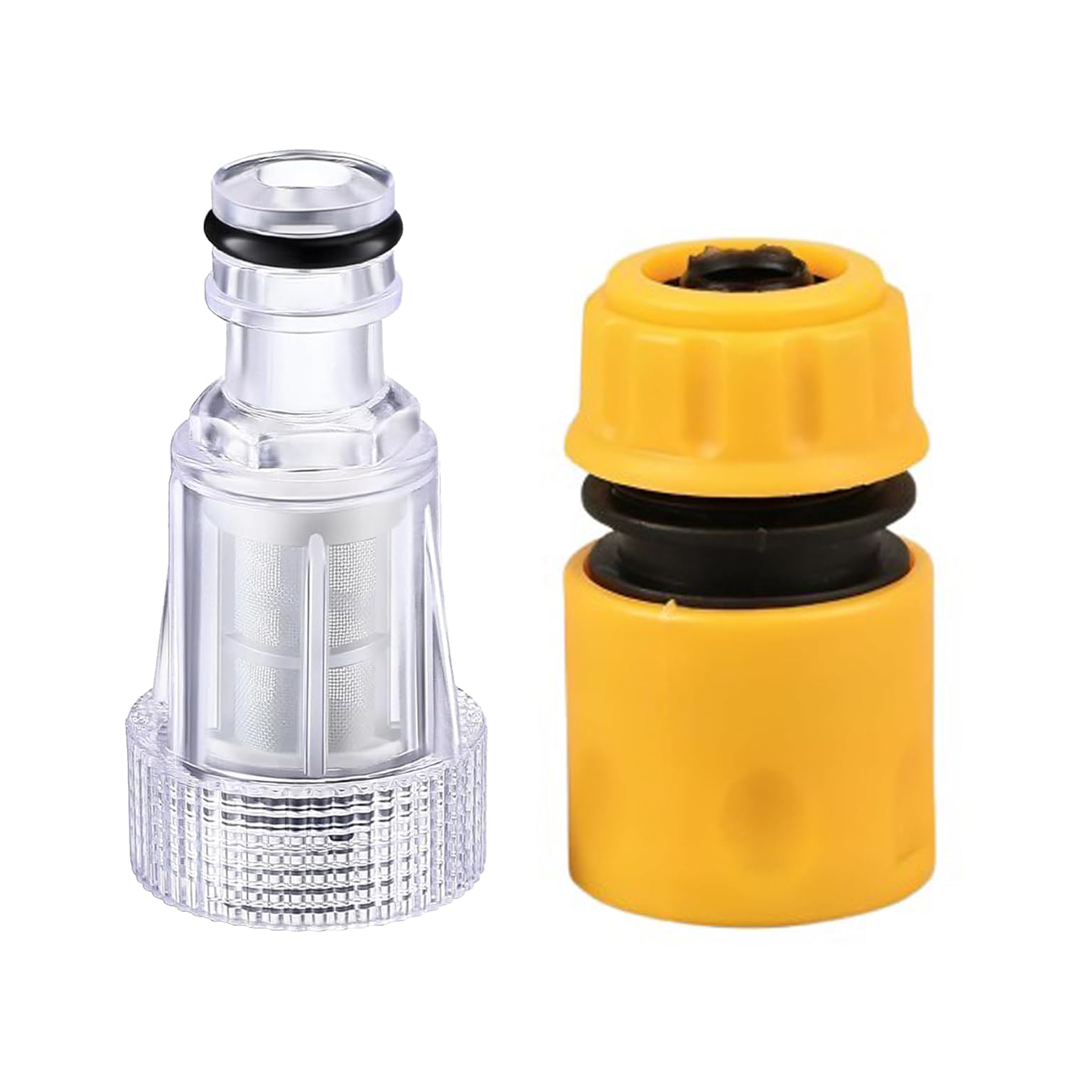 FUSION STAR Universal High Pressure Washer 3/4" Inlet Water Filter Nipple with Quick Hose Connector, Accessory Suitable for All High Presuure Machine Washable Mesh (Pack of 1 Set)-image-2
