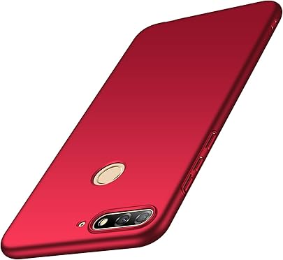 anccer Funda Huawei Prime  Funda Huawei  Serie Colorida   Ultra-Delgado   Ligera  Anti-rasgu os Estuche para Carcasa Huawei Prime Huawei  Rojo Liso 