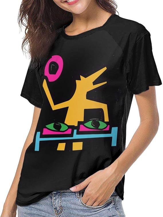 Amazon Co Jp キース ヘリングkeith Haring Dj Tシャツ レディース ユニーク 半袖 プリントインナーシャツ 丸首 ショートスリーブ 夏最適トップス かっこいい カジュアル 通学 通勤 カップル服 女性 プレゼントxxl ファッション