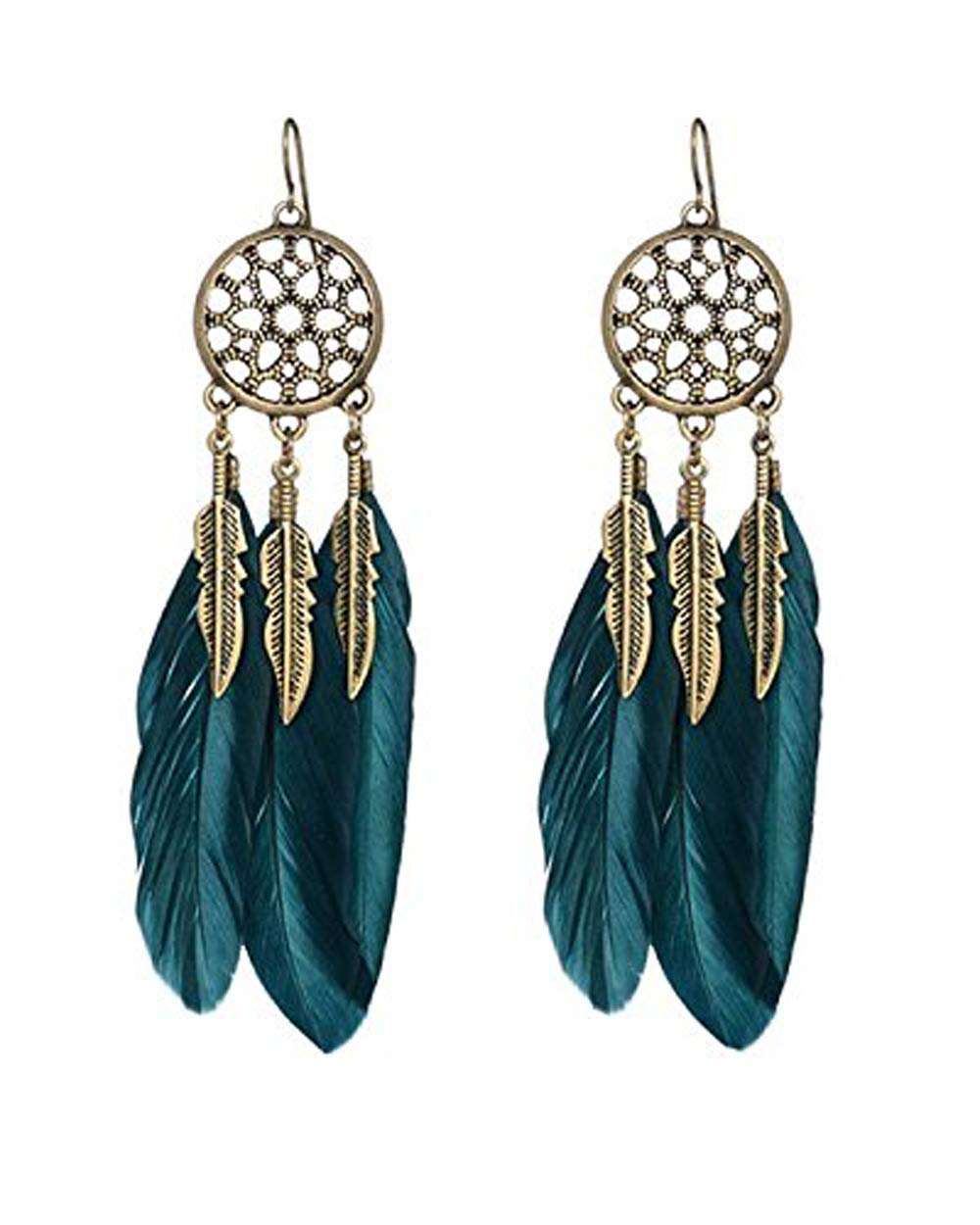 Young & Forever Gift Boho Gypsy Collection Non-Precious Metal Gold Plated Earrings For Womens and Girls, Green (B01G8XJ062) Amazon Price History, Amazon Price Tracker