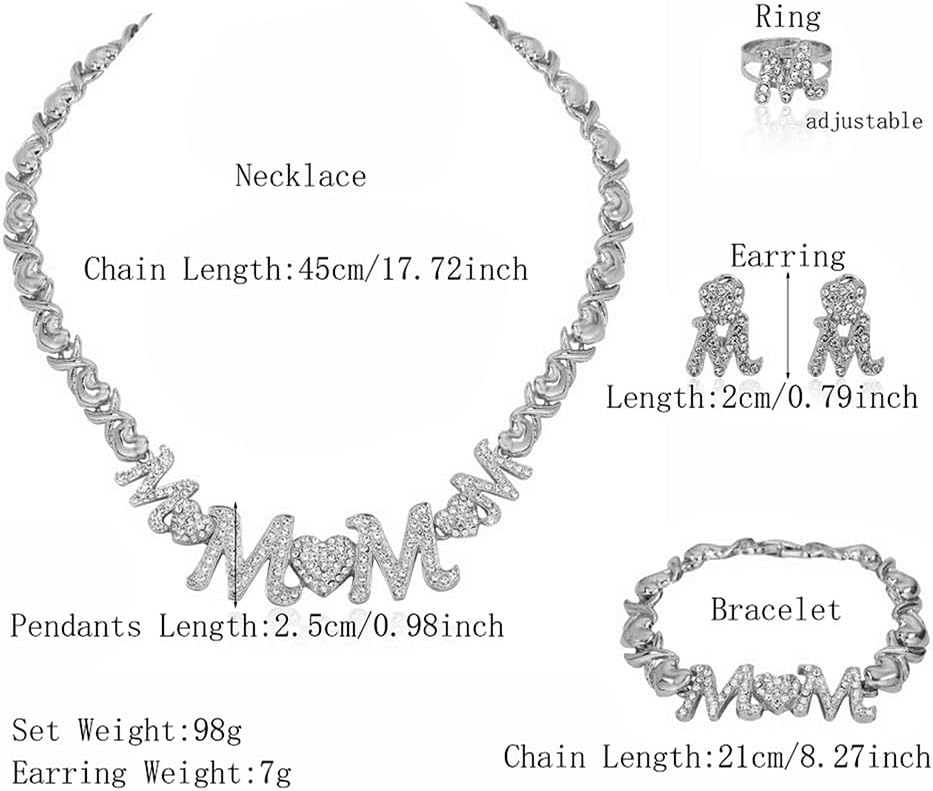 Women Jewelry Sets Gold Jewelry XOXO Fashion Bear Necklace Love Bear Earrings Bear and Heart Bracelet Jewelry Gifts Elegant Bridal Accessories Women Party Gifts Shiny Jewelry - Image 2