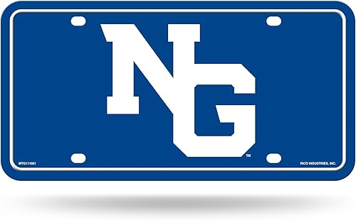 Miniatura 256 de NCAA etiqueta de metal para auto, negro