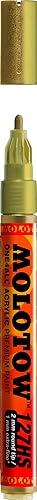Miniatura 6 de MOLOTOW ONE4ALL - Marcador de pintura acrílica, 0.059 in, rosa metálico, 1 cada uno (127.503) Rosado Metallic,Metálico Dorado,Metallic Black,Azul