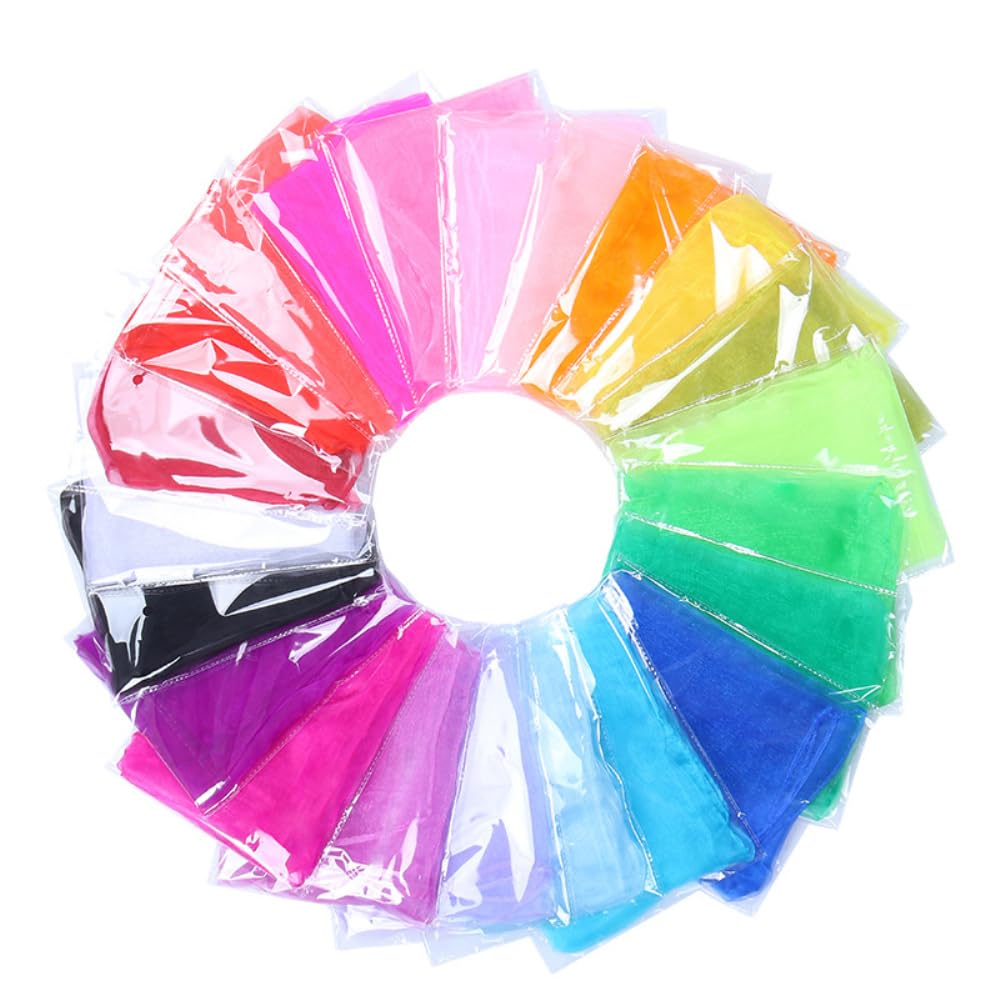 Hhaoysogd 12 Panni Da Giocoleria In Chiffon – 60x60 Cm, Colorati, Morbidi, Per Danza, Giochi Sensoriali E Spettacoli Bambini - 2