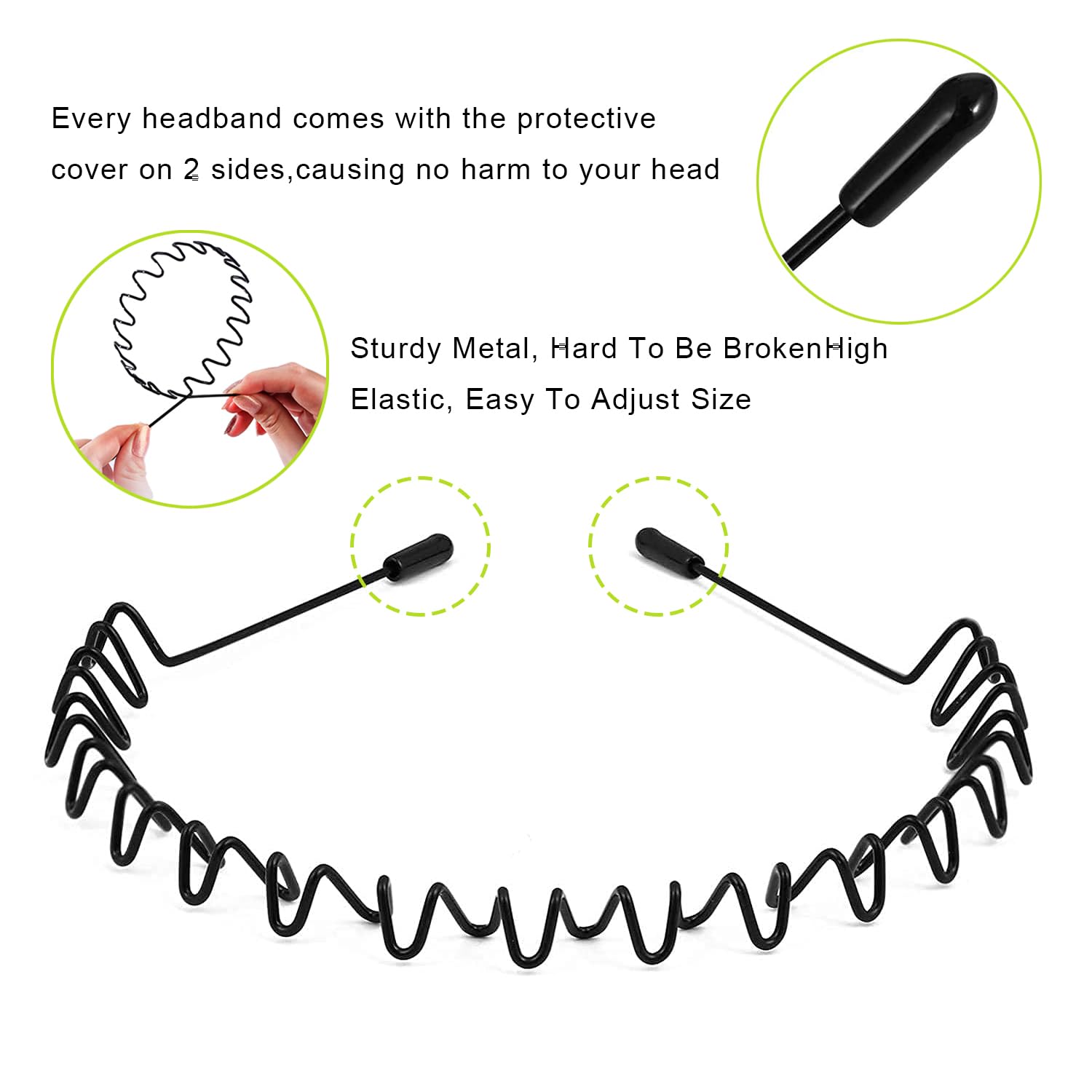 Metal Hair Band for Mens Headband Womens Head Bands,...