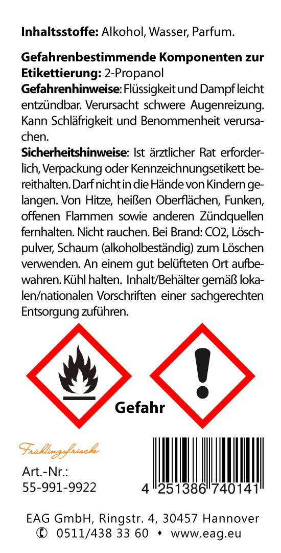 Amodor Frühlingsfrische 1 L, Raumduft für katalytische Lampen wie Lampe Berger