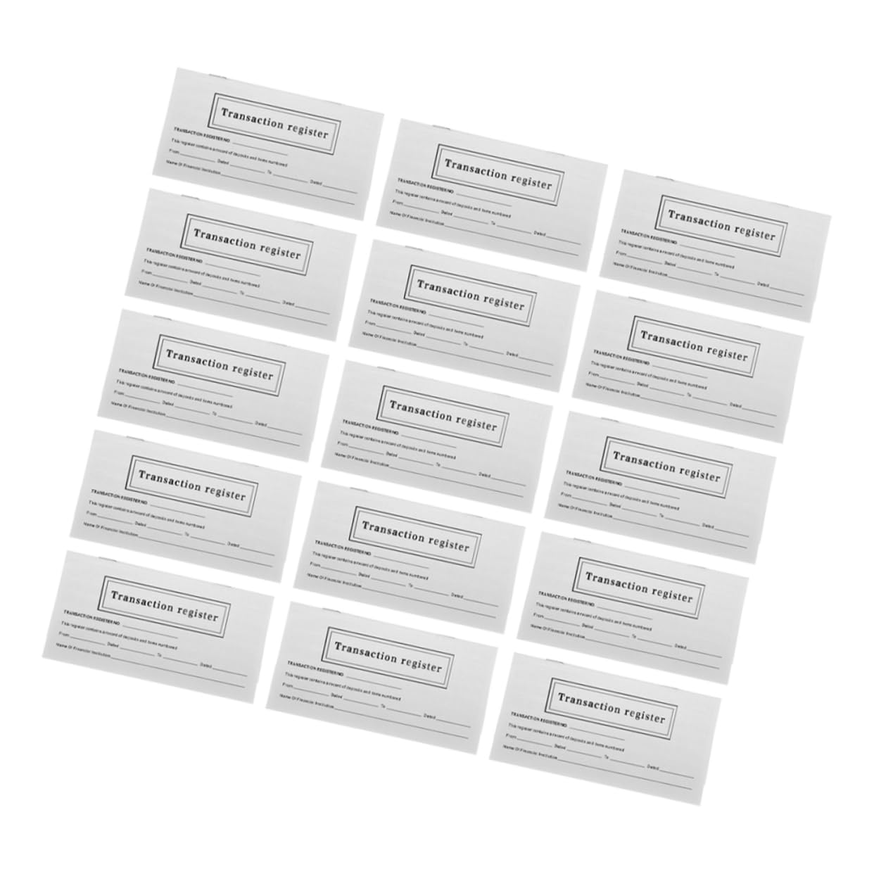 Angoily 20 Carnets de Chèques Personnels A4 8 Feuilles par Carnet Registre Bancaire Solide pour Suivi Financier Bureau et Usage Personnel