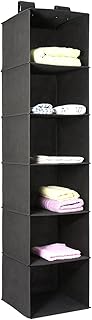 Magicfly Hanging Closet Organizer, 6-Shelf Hanging Clothes Storage Box Collapsible Accessory Shelves Hanging Closet Cubby ...