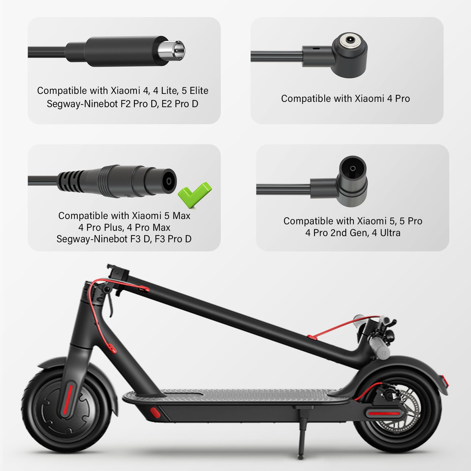 Cargador Patinete Compatible con M 4 Pro Plus, 4 Pro MAX, 5 MAX y F3 D, F3 PR0 D, Cargador Patinete Electrico 54.6V, Cargadores Rápido de 144W