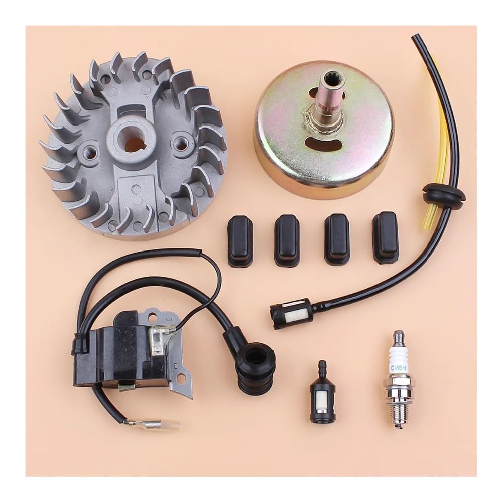 Kit de Tambor de Embrague 9T, Bobina de Encendido de Volante Compatible con H- GX35 GX 35 35CC, Motor de Gasolina pequeño de 4 Tiempos, repuestos for desbrozadora Reemplazo de repuestos