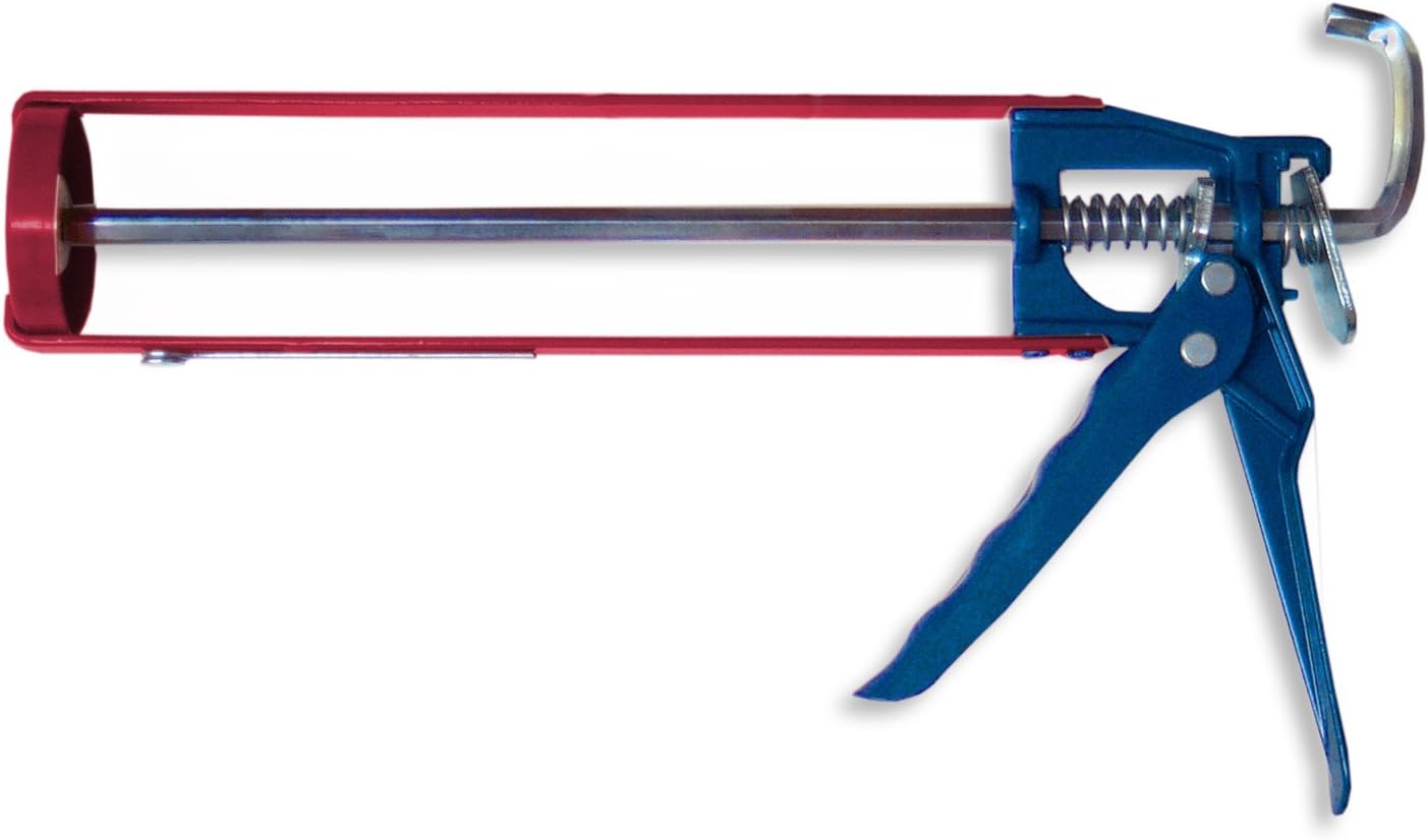 Premier 9" Skeleton Caulk Gun, 1/10 Smooth Hex Rod with Thumb Pressure