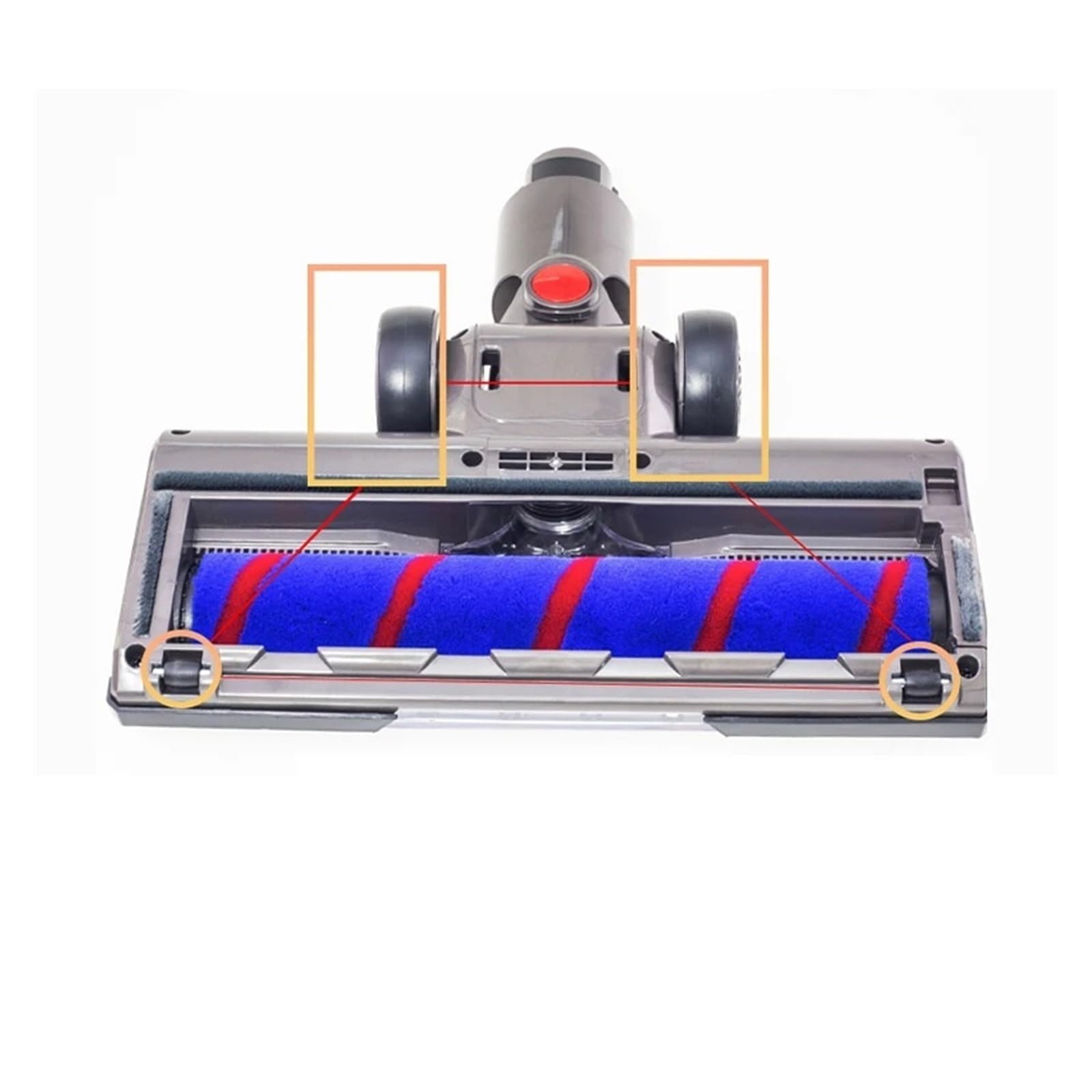 Piezas de aspiradoras Cepillo de rodillo inalámbrico, compatible con Dyson, V7, V8, V10, V11, V15, reemplazo de pieza de cepillo de cabezal limpiador de cabezal