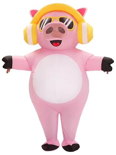 Inflatable Pig Costume for Adults, Funny Piggy Blow Up