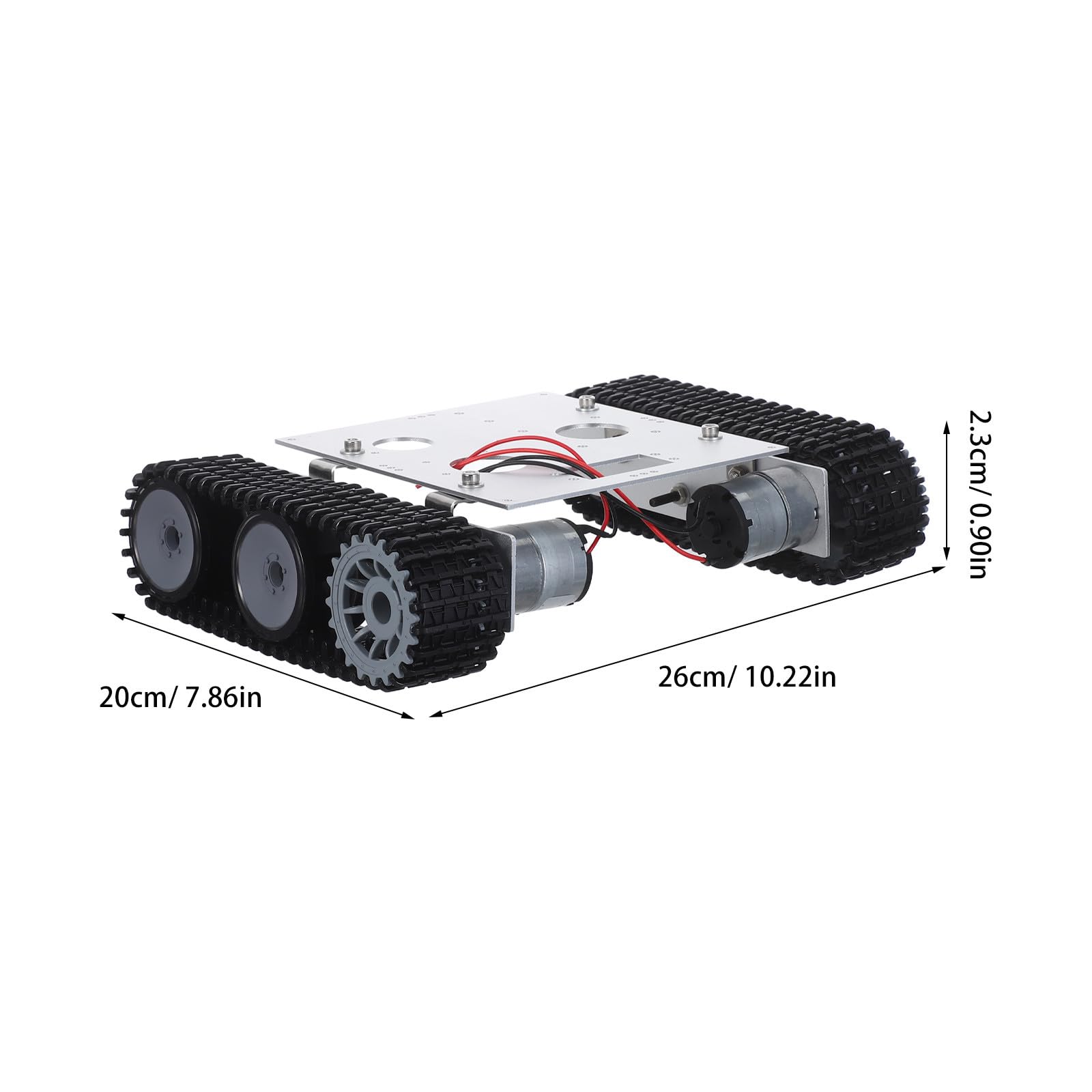 Zestaw podwozia robota czołgowego DIY - platforma podwozia robota z silnikiem - montaż pojazdu gąsienicowego do zestawu RC STEAM Science, akcesorium do nauki robotyki