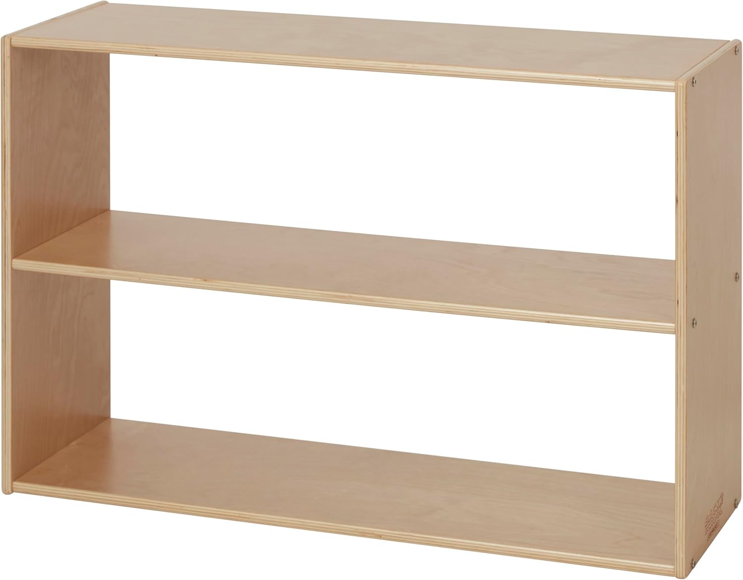 Sleekline 2-Shelf Double-Sided Storage Cabinet, 24" H, Book Shelf, Natural