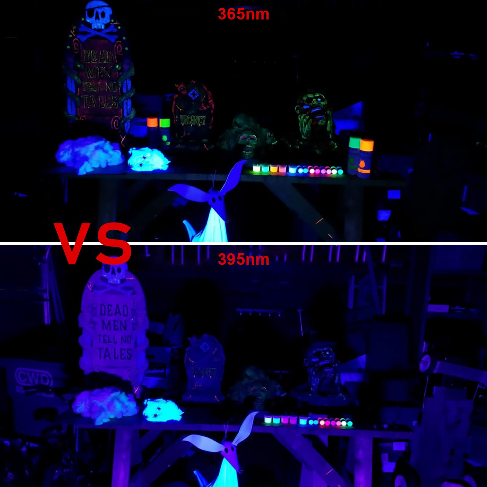 Eleganted Foco UV 30W, UV Luz Negra 365nm Inundación, Foco UV Ultravioleta Luz Fluorescente Lámpara de Escenario para Bar Club DJ Discoteca Fiesta KTV Pinta Corporal Gimnasio Halloween