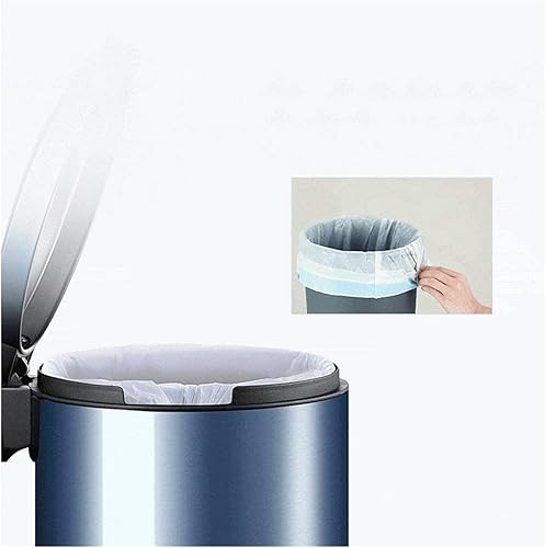 Miniatura 5 de DHAEY Botes de basura de cocina de acero inoxidable cepillado, capacidad de 2.3 galones, tipo pedal para interiores con tapa, cestas de basura para
