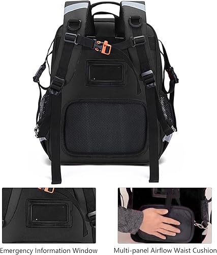 Miniatura 3 de Bolsa de primeros auxilios Mochila de trauma vacía, kit de emergencia médica bolsa para EMT, EMS, policía, bomberos, Negro -, Viajes