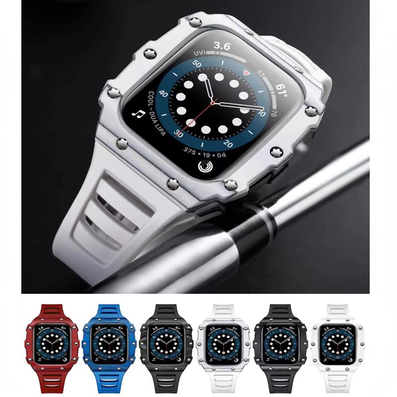 Bracelet caoutchouc Apple Watch 45mm étui carbone céramique - 2