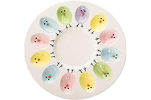 Ceramic Easter Egg Plate Holder - The Perfect Deviled Egg Serving Tray