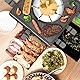 GIVENEU Electric Fondue Pot Set, 600 ml Fondue Pot with Grill Plate, 8 Colour-Coded Forks, 8 Non-Stick Pans, Dual Thermostat Fondue Grill Combination for Chocolate, Cheese, Grilling