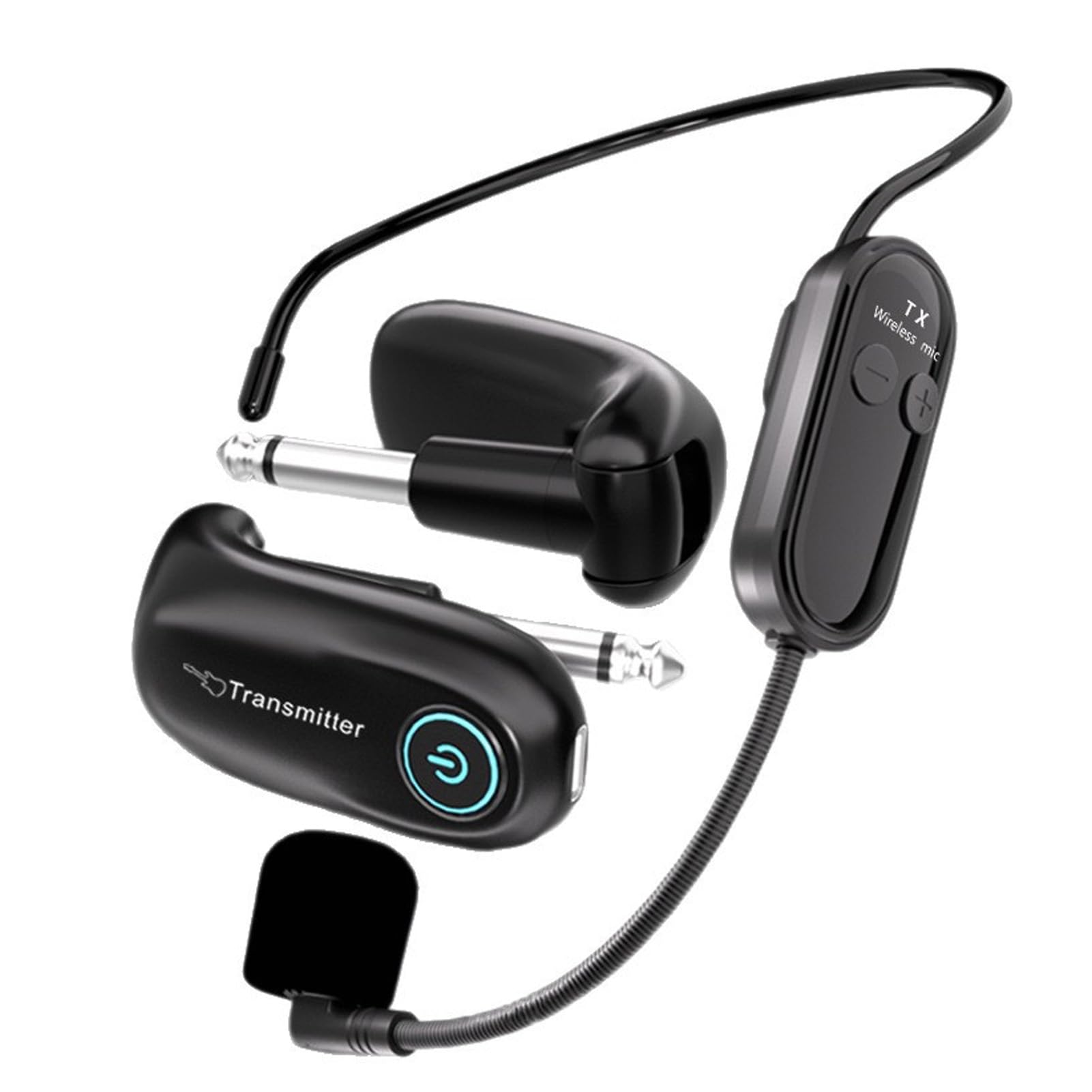 Drahtloses 2.4G Gitarren-Mikrofon-Set mit Headset
