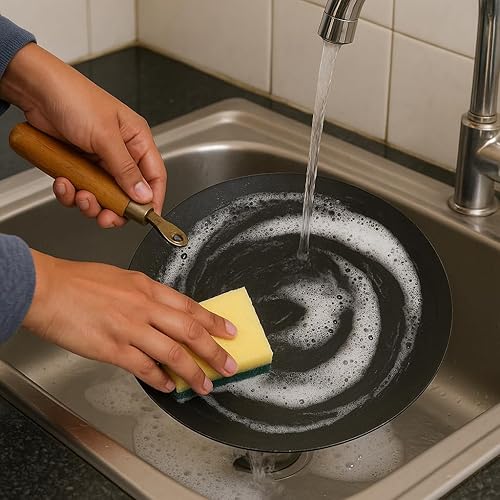 Miniatura 5 de MARSHAL Karahi Indian Roti Iron Tawa Pan Pan Chapati Utensilio de cocina 9.5 pulgadas