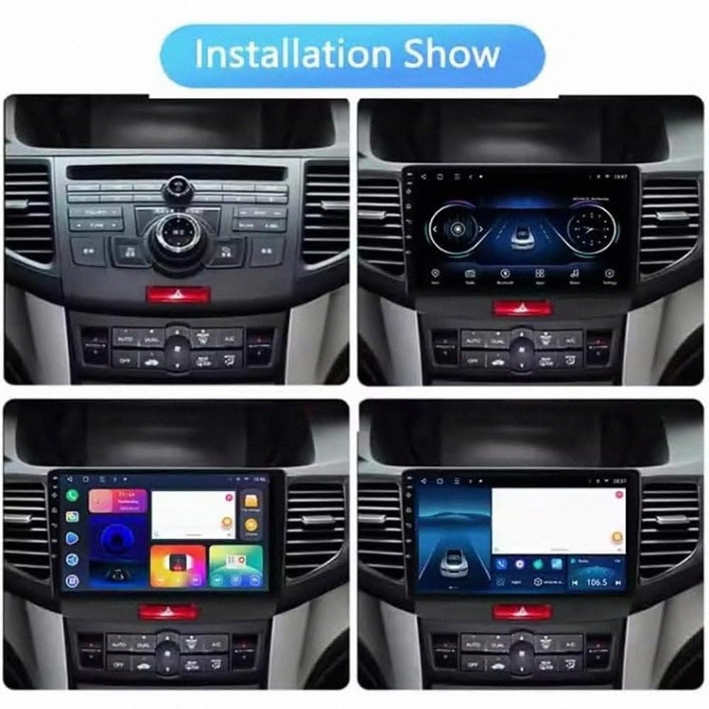 Radio Samochodowe dla Honda Spirior 2007-2012 Mirror Link, Asystent Głosowy, Nawigacja W Czasie Rzeczywistym, Ekran Dotykowy, Bluetooth, Sterowanie, 4 Rdzeń 1G+16G