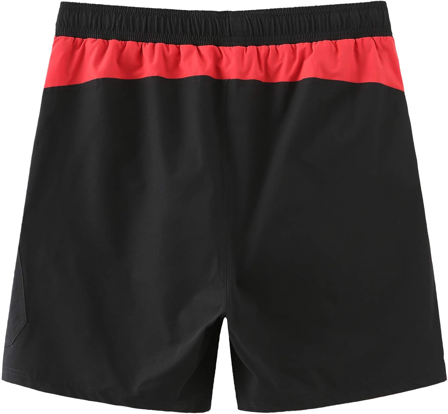 HODOSPORTS Mens 8" Swim Trunks Quick Dry Bathing Suit with Mesh Liner (Regular & Big Tall Sizes) Large Black/Red
