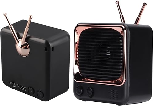 Miniatura 2 de SUNGOOYUE Altavoz inalámbrico BT 5.0 estilo retro TV, diseño macaron, plástico ABS, salida de 3 W, duración de batería de 8 a 9 horas, portátil