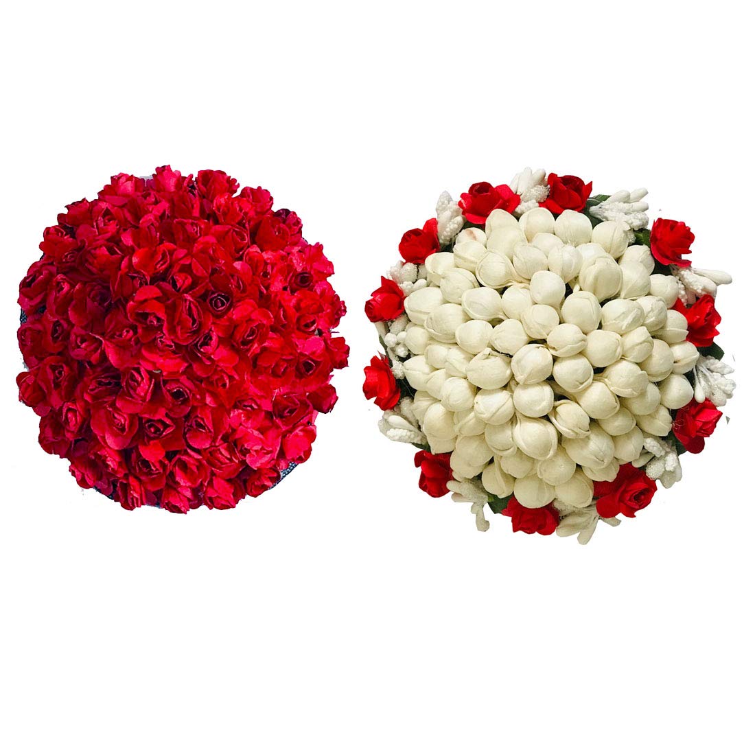AROOMANArtificial flower Bun Juda Maker Flower Gajra Hair Accessories For Women and Girls Multi Color (Pack-02) (B085WT4S4Y) Amazon Price History, Amazon Price Tracker