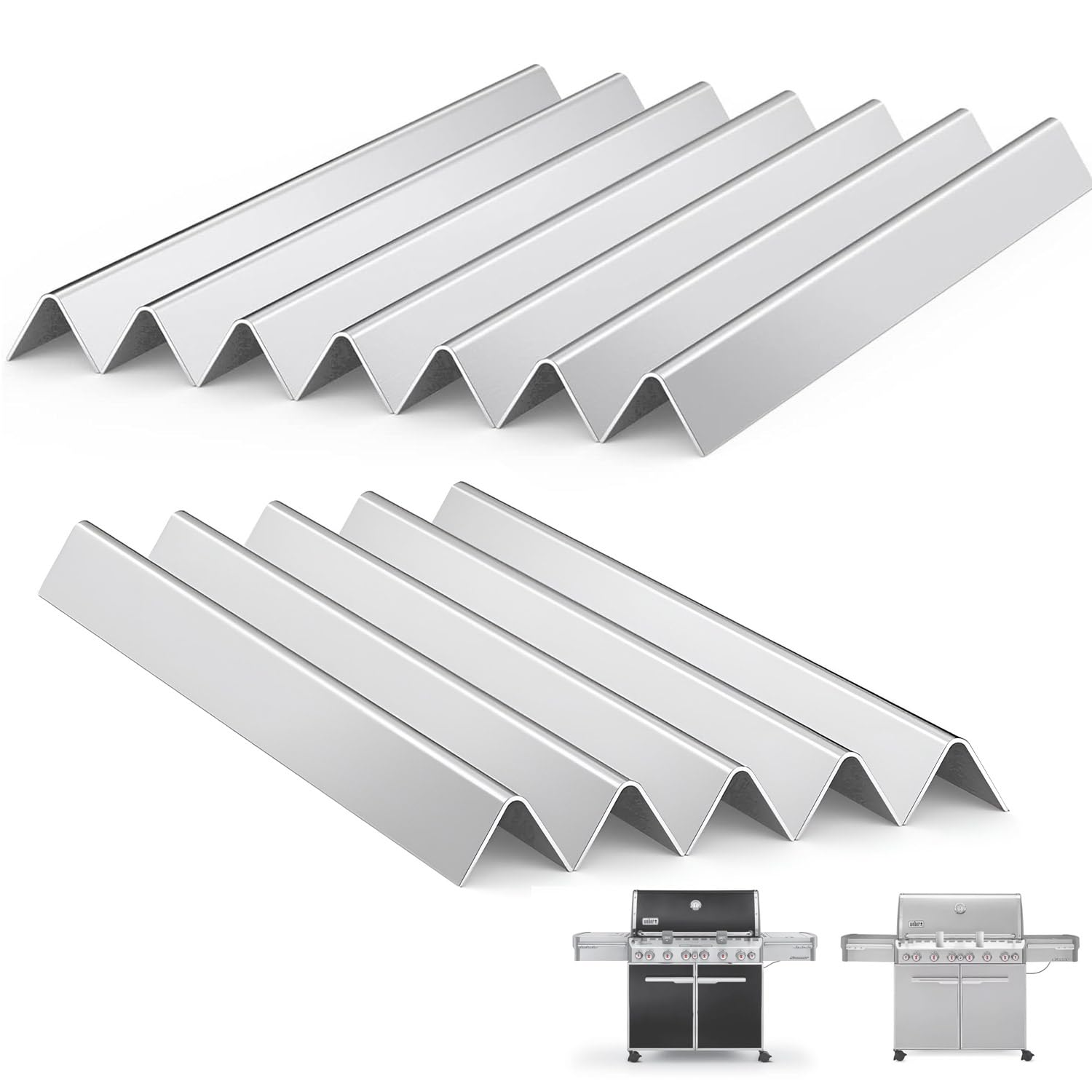 12-pak prętów smakowych ze stali nierdzewnej do Weber Summit 600 Series - E-640 S-640 E-650 S-650 E-660 S-660 E-670 S-670 części do grilla gazowego, zamiennik do Weber 67670