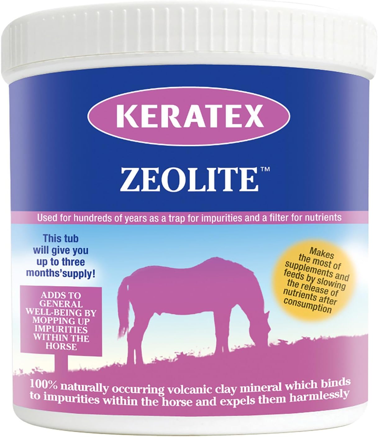 Keratex Unisex's EPC0260 Zeolite, Grey, 900 g