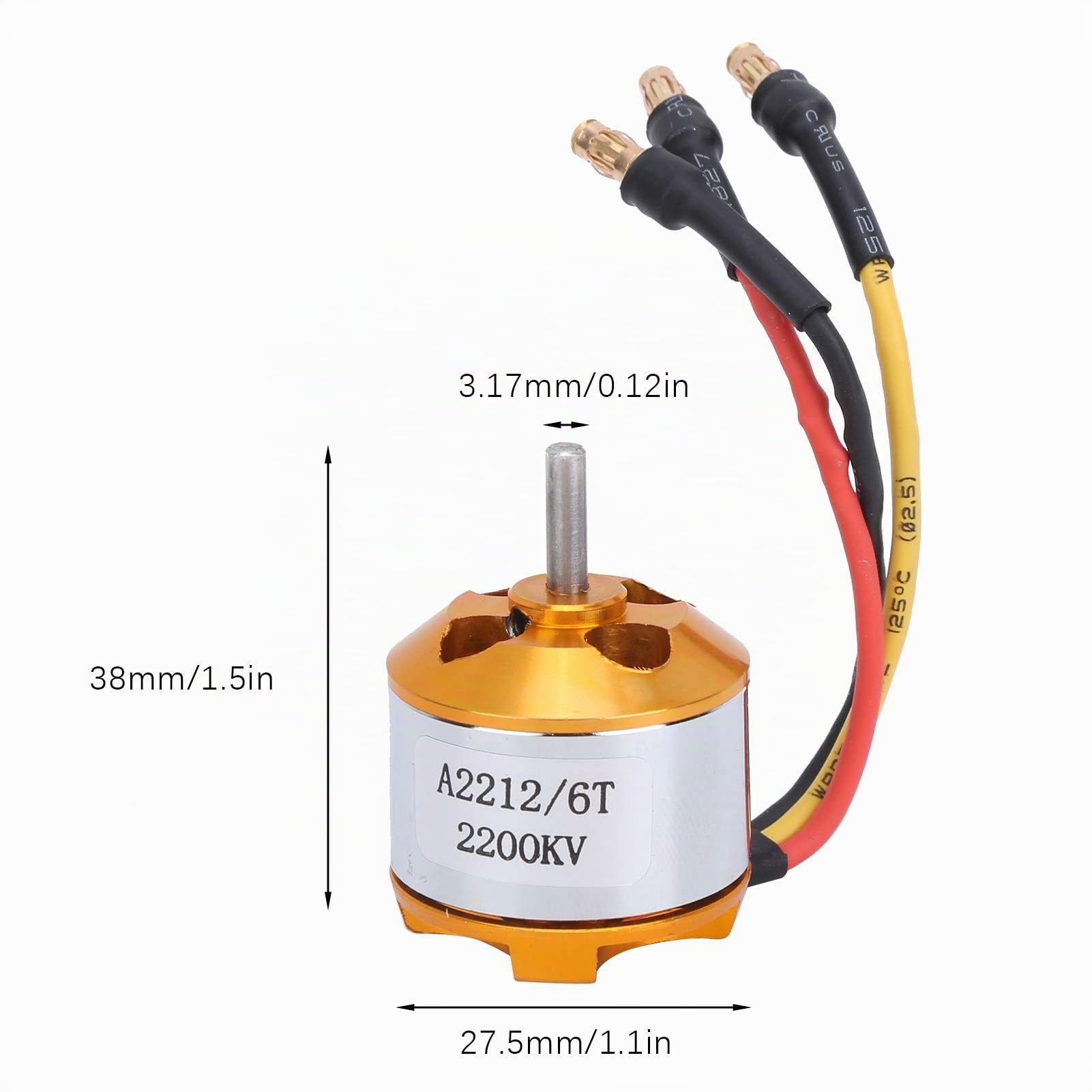 A2212 Brushless Motor 2200KV Outrunner Brushless Motor Kit, Moteur D'avion RC pour avion RC avion planeur quadrirotor hélicoptère