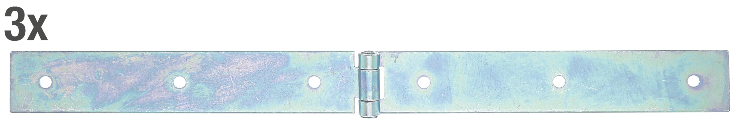 Alberts 315917 Kistenband | mit vernietetem Stift | galvanisch gelb verzinkt | 400 x 35 mm | 3er Set