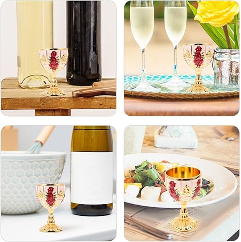 Miniatura 8 de ABOOFAN Copas de vino real de cáliz de cáliz, copas de vino medievales renacentistas, copas de comunión para boda, Navidad, whisky, cóctel, bebidas,