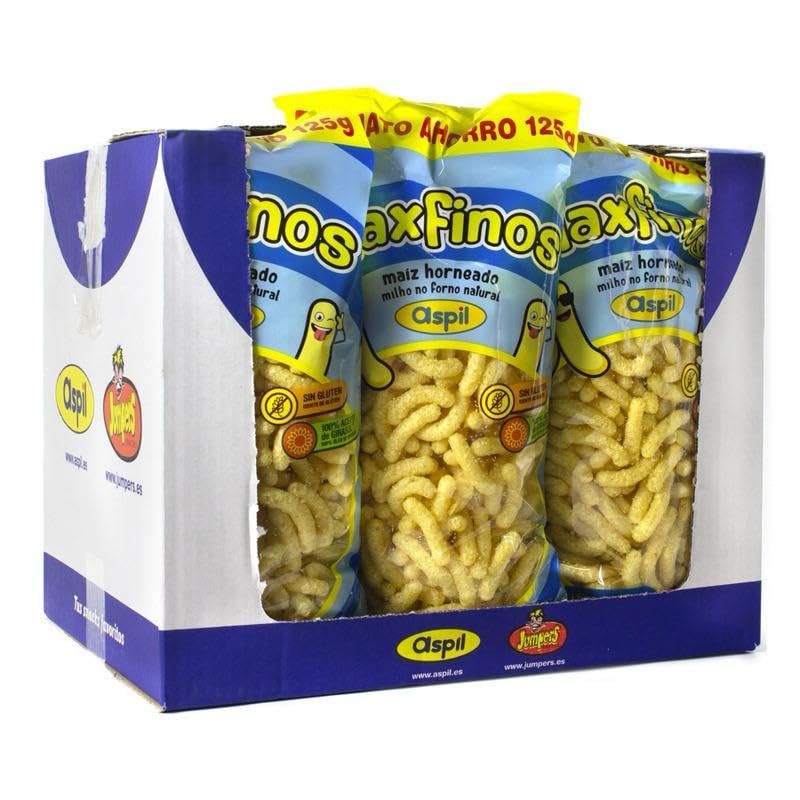 iChuches - Pack Maxfinos Gusanitos Familiar | 9 Bolsas de 125 g de Diversión Crujiente para Compartir