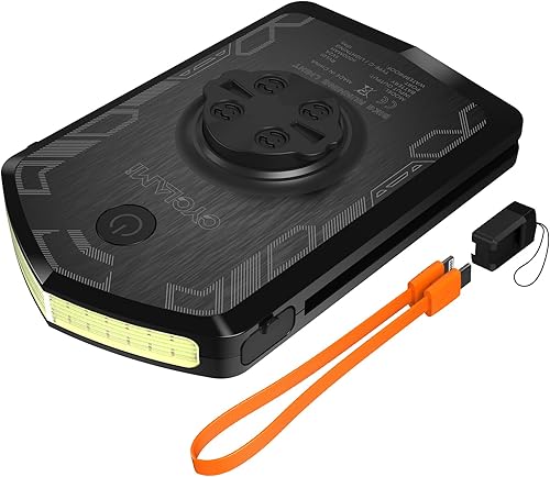 Luz delantera para bicicleta, luz de seguridad para bicicleta compatible con computadoras Garmin para bicicleta, luz diurna de 5000 mAh, luz de gran