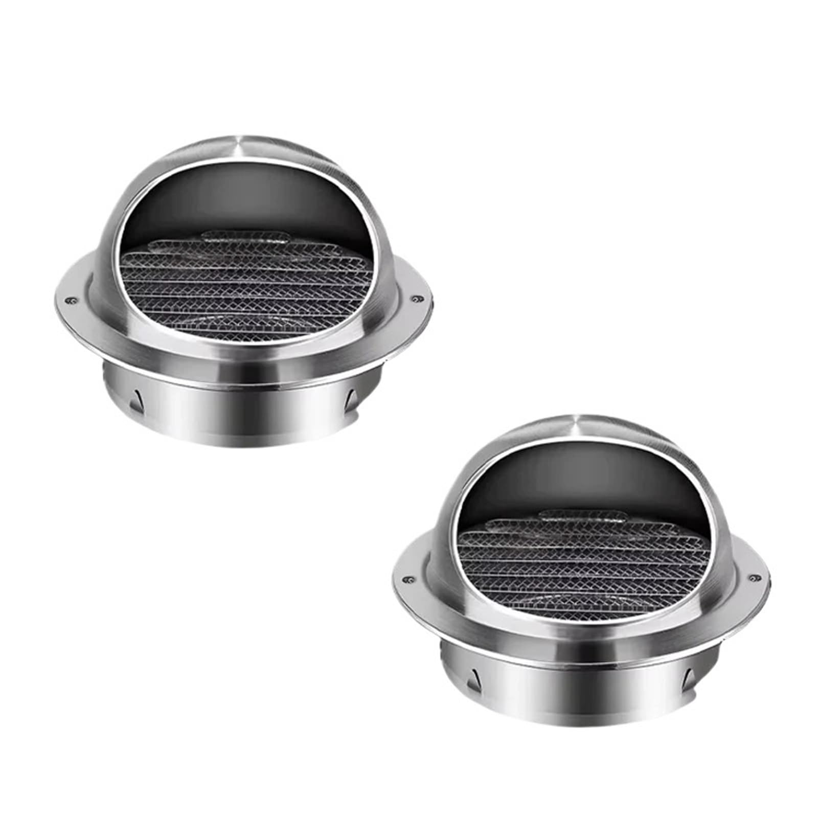2pcs Air Vent Round Wall Outlet Cover Ventilating Fan Prevents Pipe Blockage Louvered Grille Blocking for Ventilation(150mm)
