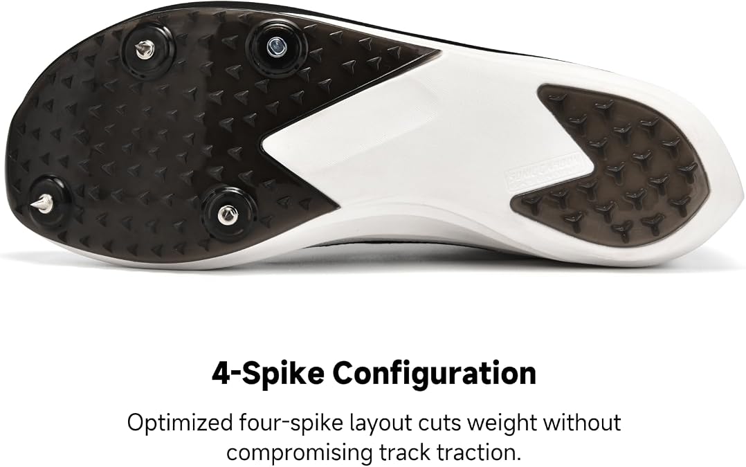 Track Spikes Shoes for Men Women Youth,Carbon Plate Sprinting Track Spikes, 4-Pin Track and Field Spikes for 100m 200m 400m Racing, Mid and Long Distance Track Training and Long Jump Practice