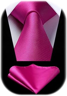 Corbata de color liso y corbata cuadrada de bolsillo para hombres