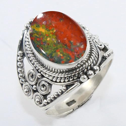 Miniatura 63 de Anillo de plata esterlina 925 para mujer y piedras preciosas naturales, anillo de compromiso de plata de ley, juego de bisel de piedra natal