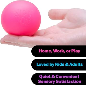 Schylling NeeDoh Original - Sensory Fidget Toy - Pink - Ages 3 to Adult , 1 Count ( Pack of 1)