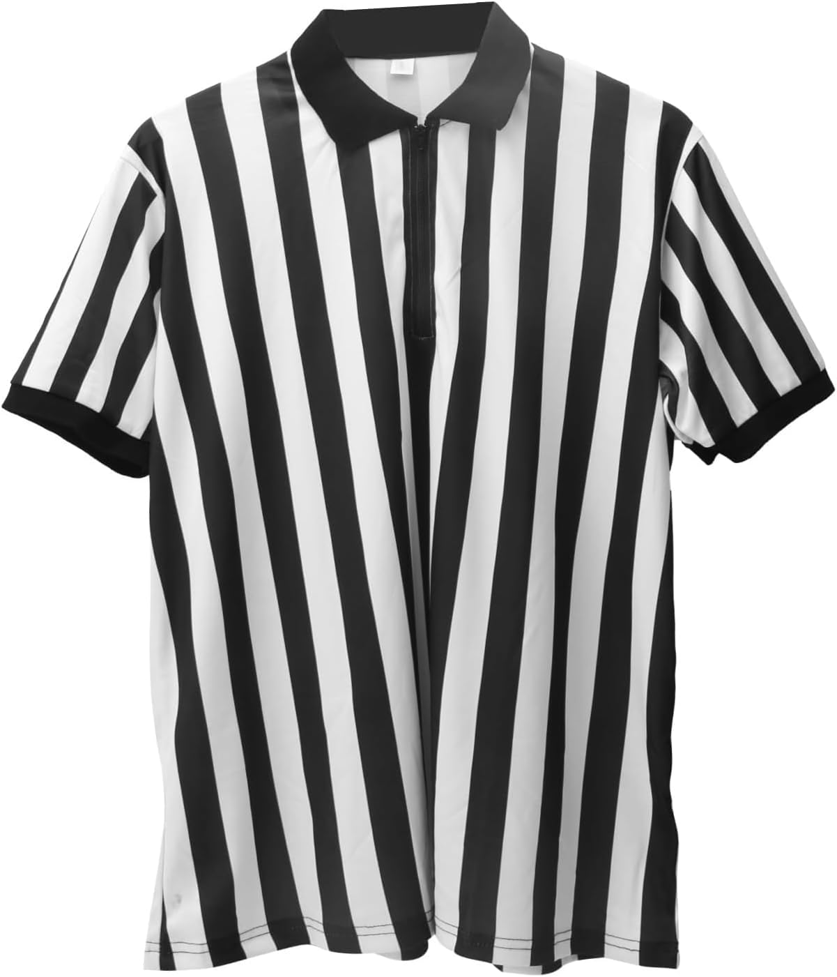 – Mens Official Umpire Jersey Stripe Overturned Collar Ref Uniform Referee Shirt for Basketball Football Soccer